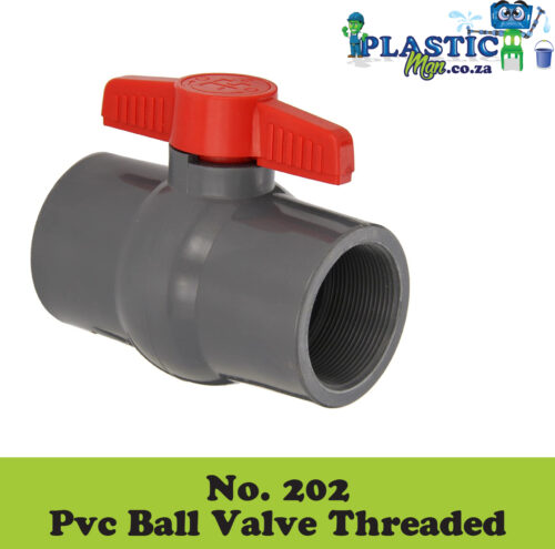 B&K 107-635 1" PVC Schedule 80 Glue-On Ball Valve – Straight, For PVC Pipe